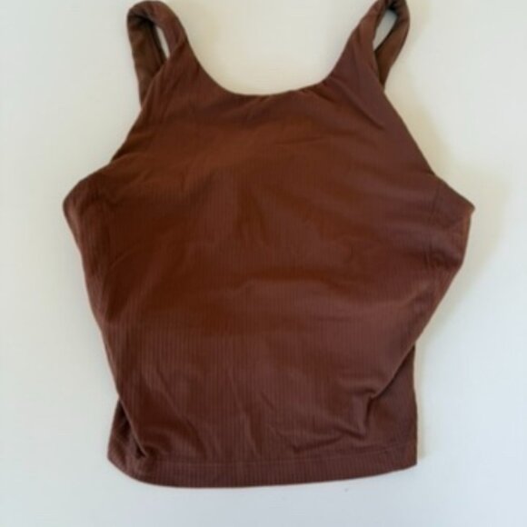 Roasted Brown Lululemon Align Ribbed High-Neck Tank Top - Picture 4 of 6